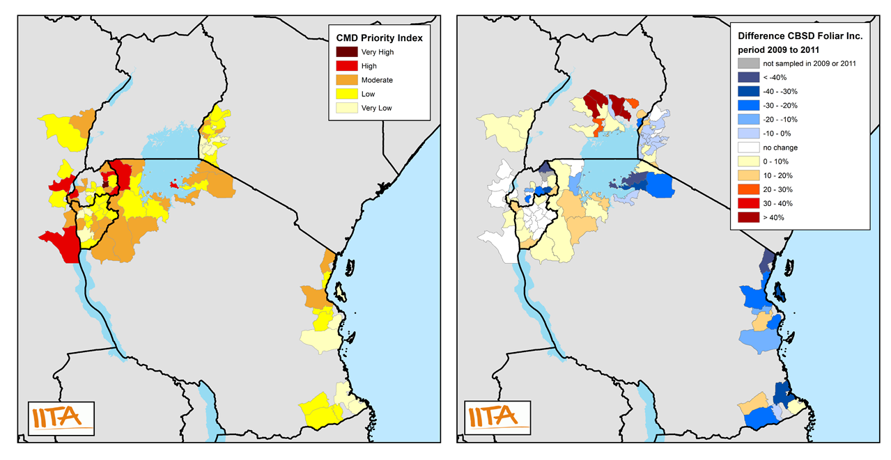 Maps of CMD priority and CBSD temporal difference
